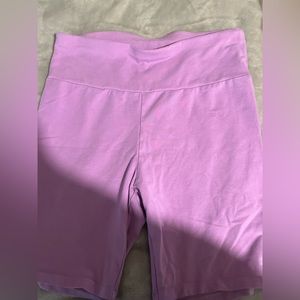 Size X periwinkle biker style shorts.